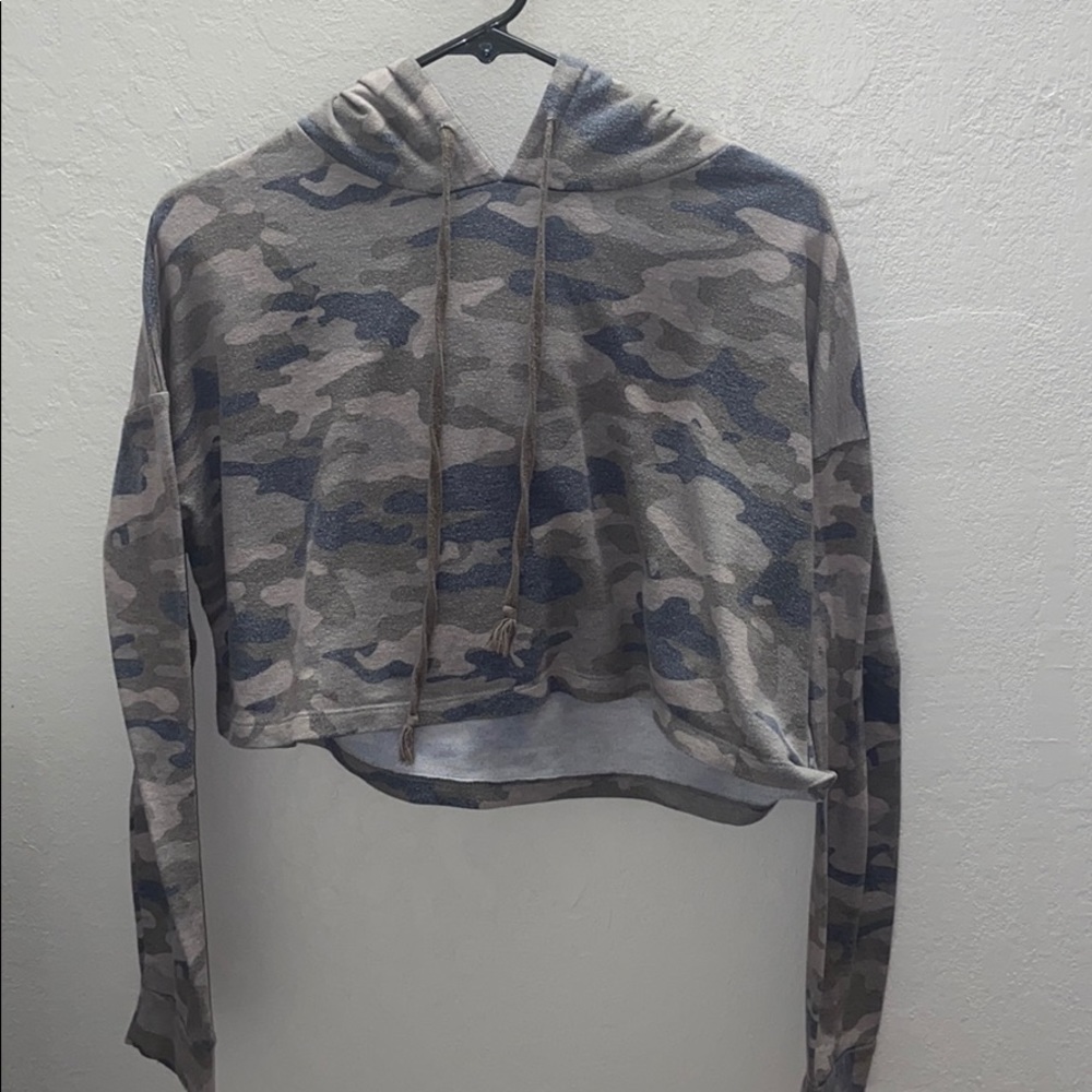 Camouflage Cropped Hoodie